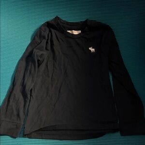 Abercrombie Kids Black Long Sleeve Tee with Logo